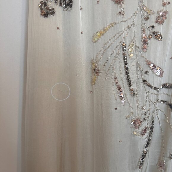 Free People Bali At Last Maxi Dress NWT Ivory Cream Beaded Embellished XS - Picture 16 of 16